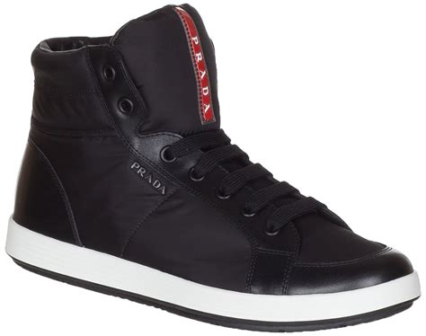 prada sneakers 2017|high top black prada sneakers.